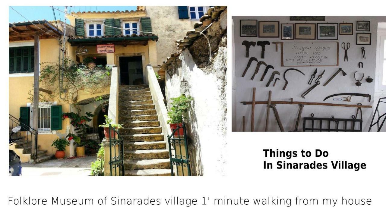 Country Traditional House In Corfu Village, Greece Sinarades Exterior photo